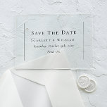 Invitaciones Acrílicas Matrimonio Mínimo Tradicional Simple Guardar la fe<br><div class="desc">El diseño de esta sencilla y tradicional boda mínima salva las invitaciones acrílicas de fecha es una combinación atemporal de encanto clásico y simplicidad contemporánea. Con un enfoque en el estilo minimalista, este diseño presenta líneas depuradas, tonos neutros, con una sofisticada tipografía negra sobre acrílico claro, asegurando que cada detalle...</div>