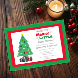 Invitaciones Acrílicas Merry Little Baby Shower