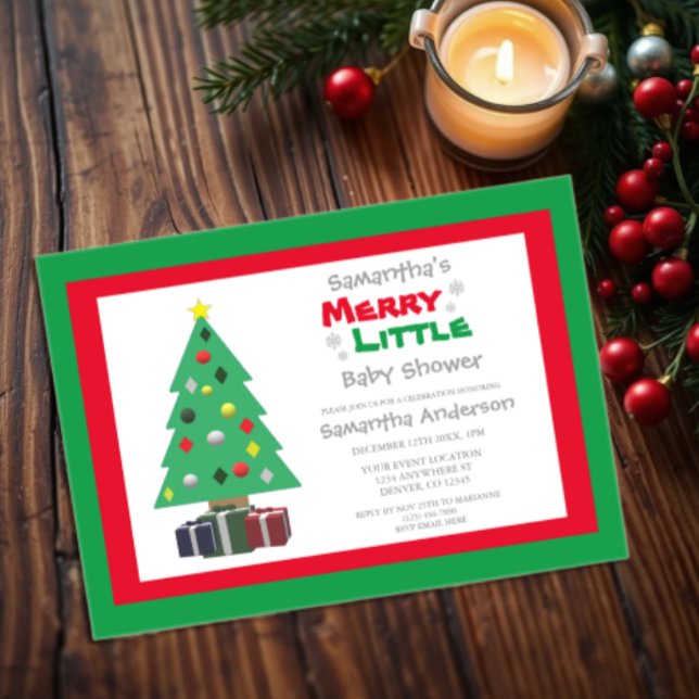 Invitaciones Acrílicas Merry Little Baby Shower (Subido por el creador)