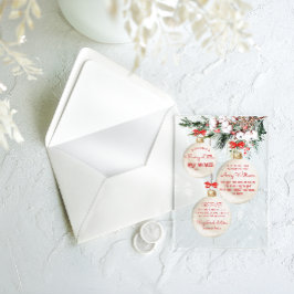 Invitaciones Acrílicas Merry Little Baby Shower Modernos Navidades