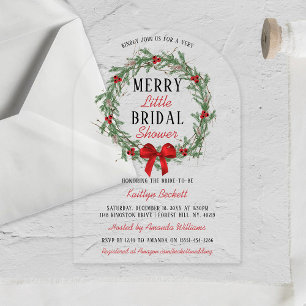 Invitaciones Acrílicas Merry Little Christmas Despedida de Soltera