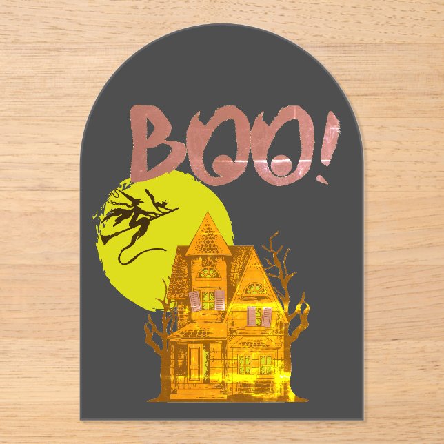 Invitaciones Acrílicas Mi Halloween  (Anverso)
