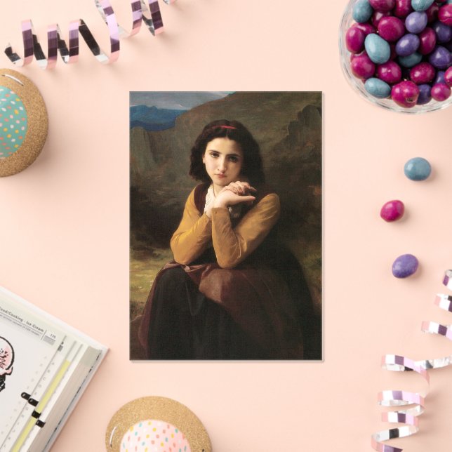 Invitaciones Acrílicas Mignon Innocence of Adolescent Chica, Bouguereau (Insitu (Celebración))