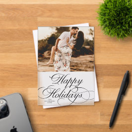 Invitaciones Acrílicas Minimal Elegant Holiday 1 Photo Christmas Card