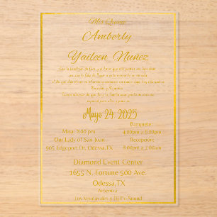 INVITACIONES ACRÍLICAS MIS QUINCE