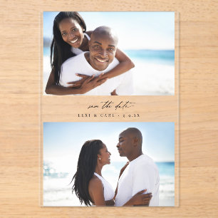Invitaciones Acrílicas MOD H Duo Photo Save the Date