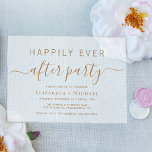 Invitaciones Acrílicas Moda Boda de guión dorado después de Fiesta Froste<br><div class="desc">Invitación acrílica esmerada a la moda para la recepción de su boda o después del fiesta que presenta "Feliz eterno después del Fiesta" escrito en una mezcla de simple tipografía de oro y un elegante guión de oro con toques.</div>