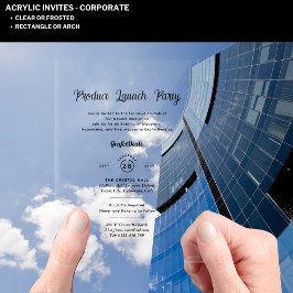 Invitaciones Acrílicas Moda de eventos corporativos de lanzamiento de pro
