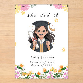 Invitaciones Acrílicas Modern Bokeh Lights Graduation invitation