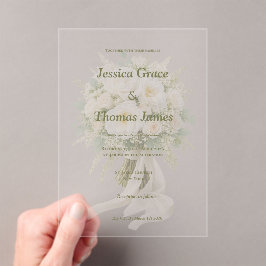 Invitaciones Acrílicas Modern Elegant Rose 