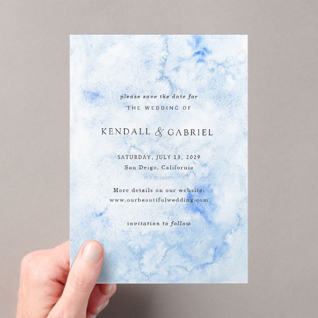 Invitaciones Acrílicas Moderna boda elegante guardar la fecha (Insitu (portátil))