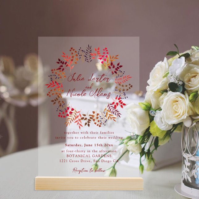 Invitaciones Acrílicas Moderna Boda oceánico Dusty Blue Sea Shell Beach (Subido por el creador)