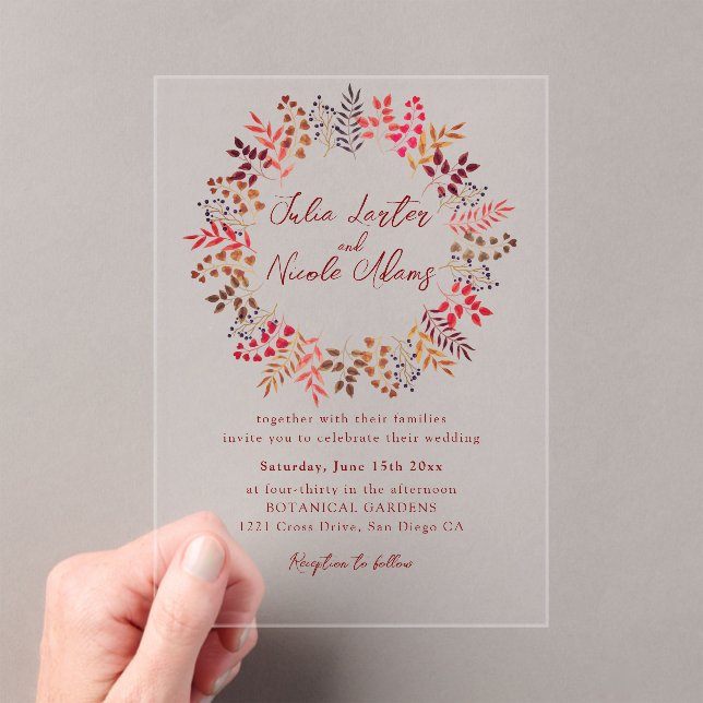 Invitaciones Acrílicas Moderna Boda oceánico Dusty Blue Sea Shell Beach (Insitu (portátil))