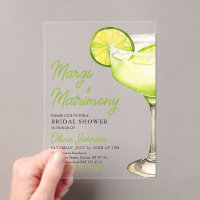 Moderna ducha margs & marrimony de cóctel de novia