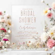Moderno Boho Bridal Shower Elegante de Flor Silves