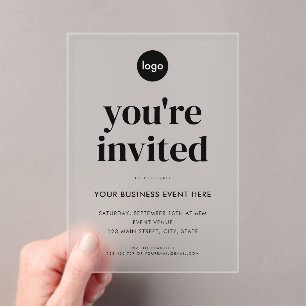 Invitaciones Acrílicas Moderno evento de negocios Minimalista