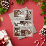 Invitaciones Acrílicas Moderno Festival de la Festividad 7 Navidades de c<br><div class="desc">Festividad moderna siete Navidades de collage de fotos HolidayCard</div>