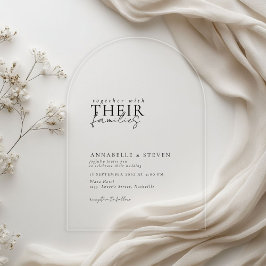 Invitaciones Acrílicas Moderno, Minimalista, Boda