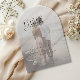 Invitaciones Acrílicas Moderno, mínimo, 1 foto, Boda