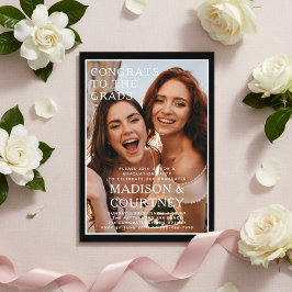 Invitaciones Acrílicas Moderno Partido de Graduación de Fotografía de Gin