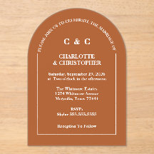 Moderno Terracota Brunt Naranja Boda Caída