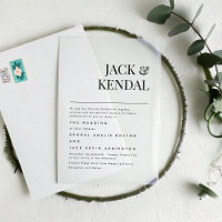 Moderno y elegante | Boda de nombres modificables