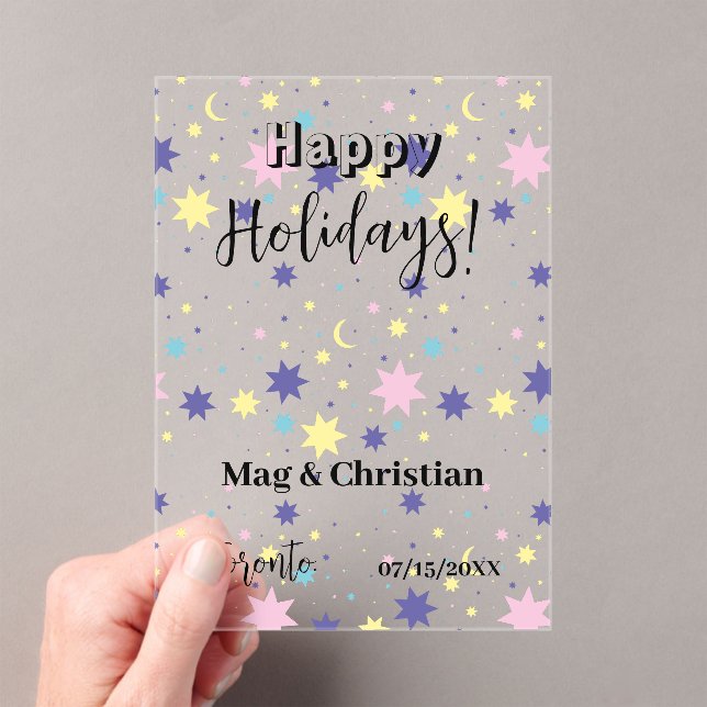 Invitaciones Acrílicas Moon and stars. (Insitu (portátil))