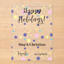 Invitaciones Acrílicas Moon and stars.