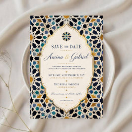 Invitaciones Acrílicas  Moroccan Mosaic Elegant Mediterranean 