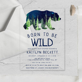Invitaciones Acrílicas Nacido para ser salvaje Baby Shower