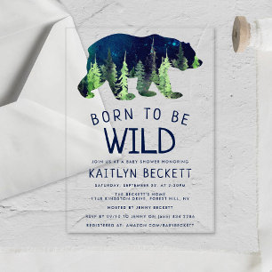 Invitaciones Acrílicas Nacido para ser salvaje Baby Shower