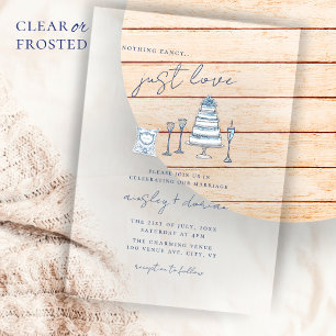 Invitaciones Acrílicas Nada Extraño Fantasma Sólo Amar Al Boda Doodle