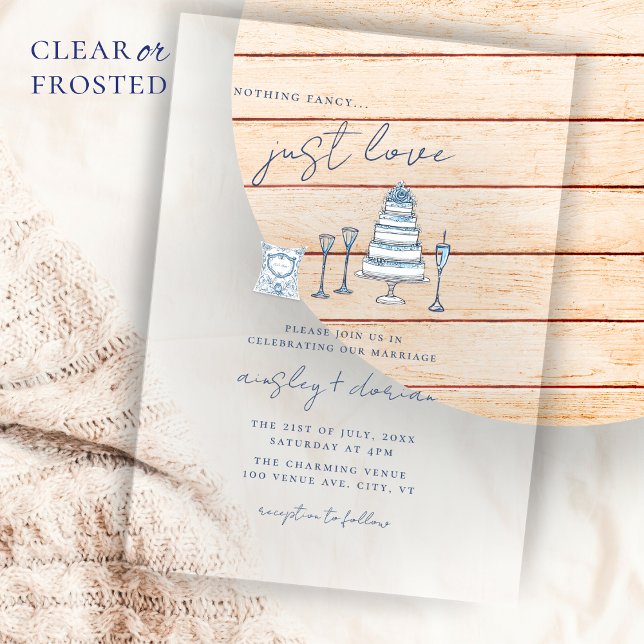 Invitaciones Acrílicas Nada Extraño Fantasma Sólo Amar Al Boda Doodle (Subido por el creador)