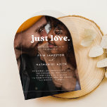 Invitaciones Acrílicas Nada Fancy Ama Solamente A Retro Groovy Arch Boda<br><div class="desc">Dé a su boda un toque sofisticado con elegantes invitaciones acrílicas que destacan bellamente contra el trasfondo transparente, creando un efecto único y lujoso y sentando las bases para una celebración boda groovy con nuestro diseño boda de tipografía inspirado en la retro. La mezcla de escritura casual y la tipografía...</div>