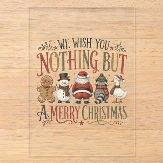 Invitaciones Acrílicas Nada más que una feliz Navidad