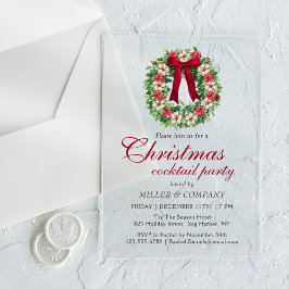 Invitaciones Acrílicas Navidades Fiesta de cócteles Fiesta de Navidades c