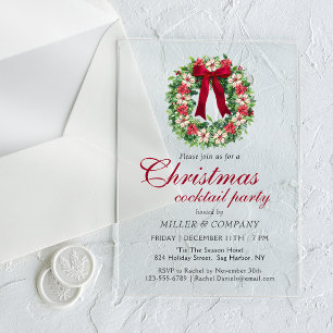Invitaciones Acrílicas Navidades Fiesta de cócteles Fiesta de Navidades c