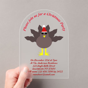 Invitaciones Acrílicas Navidades hábiles Personalizado de Turquía