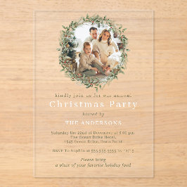 Invitaciones Acrílicas Navidades modernos fueron festividades de festivid