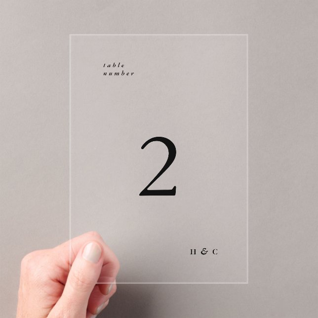 Invitaciones Acrílicas Negro Simple Moderno Arco Acrílico Número de Tabla (Insitu (portátil))