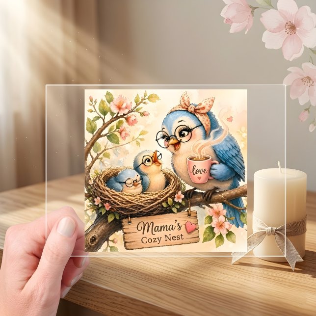 Invitaciones Acrílicas Nido Acogedor de Mamá (Subido por el creador)