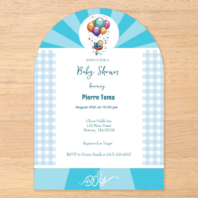 INVITACIONES ACRÍLICAS NIÑO  (Anverso)