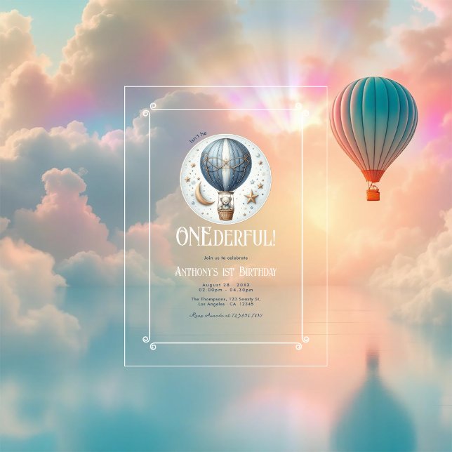 Invitaciones Acrílicas ¿No es él un maravilloso acrílico partido de cumpl (Subido por el creador)