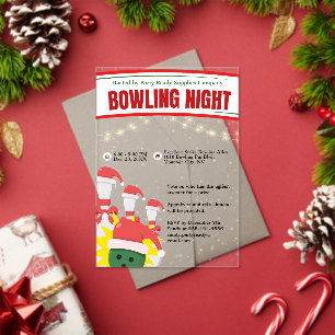 Invitaciones Acrílicas Noche navideña Santa Hats