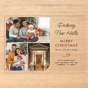 Invitaciones Acrílicas Nos Mudamos Fotos de Navidad Mudandonos de Casa