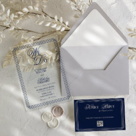 Invitaciones Acrílicas Nosotros hacemos boda de dinero antiguo de la Mari