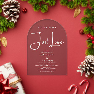 Invitaciones Acrílicas Nothing Fancy Just Love Boda