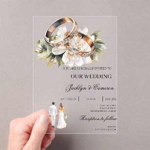 Invitaciones Acrílicas Novia y novio