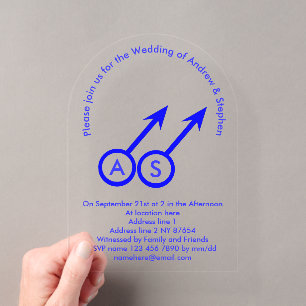 Invitaciones Acrílicas Novios Gays Personalizados Bodas