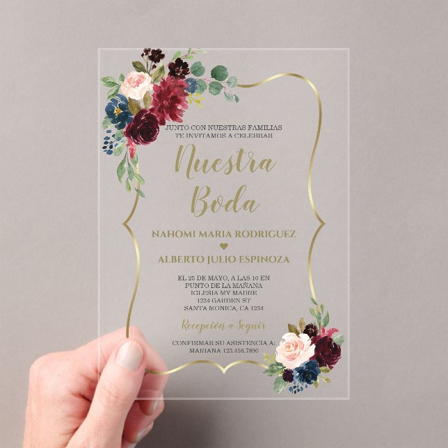 Invitaciones Acrílicas Nuestra Boda (Insitu (portátil))